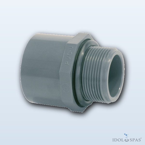 Transition socket nipple PVC d40/50 × 1½" – with gasket - Obrázek 2
