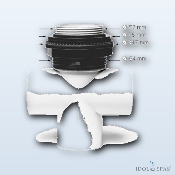 Canadian Spa International Trojcestný regulátor střední 78 mm nerez VW150S - Obrázek 2