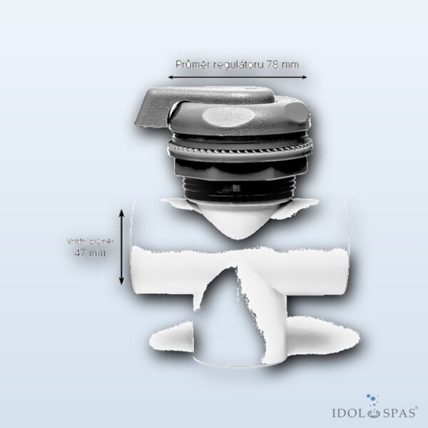 Canadian Spa International Trojcestný regulátor střední 78 mm plast 01.03.03.00320 - Obrázek 2