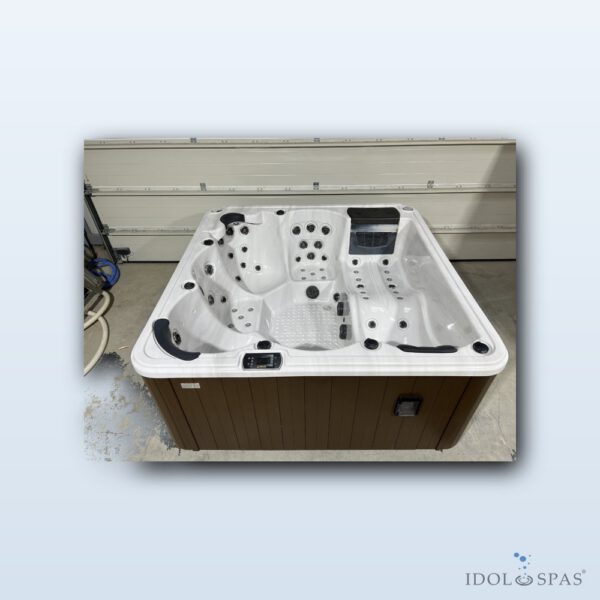 Brilix Hot Tub Kassiopea 6 Persons Pearl/Light Brown 210x210x92 cm - Obrázek 2