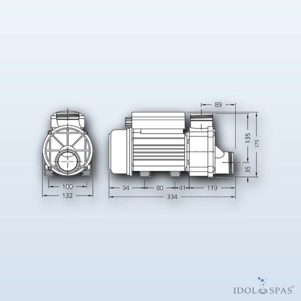 Balboa HydroAir Cirkulační čerpadlo HA350 – 0.55 kW (22-35321) - Obrázek 2