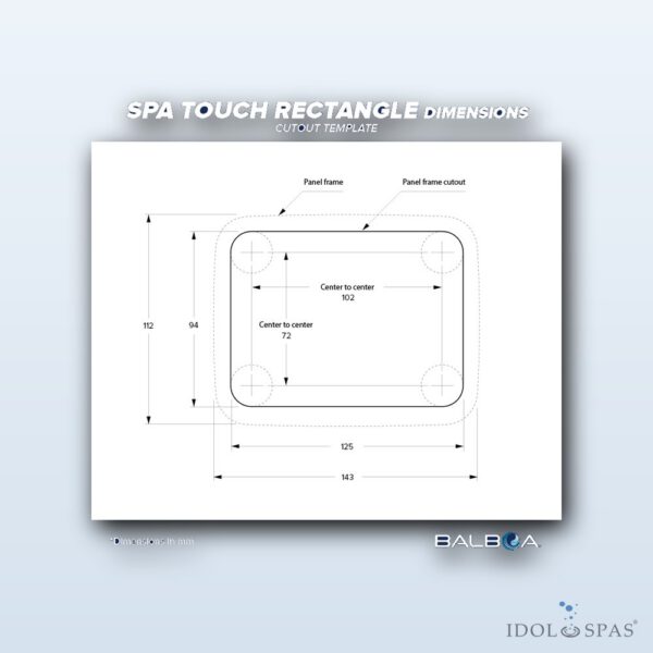 Balboa Ovládací panel SpaTouch Rectangle – OLD VERSION (50402) - Obrázek 3