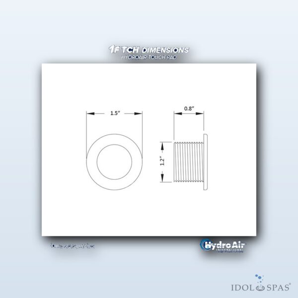 Balboa HydroAir ovládací panel 1 funkce, 39 mm, Blower ON/OFF (23-3747) - Obrázek 3
