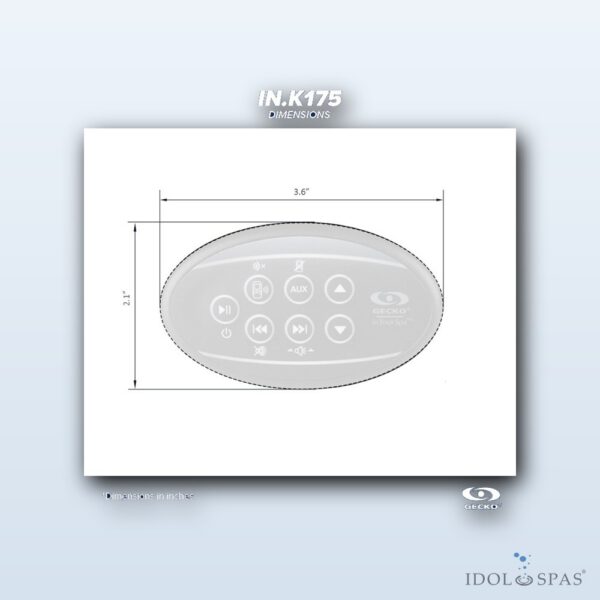 Gecko audio ovládací panel IN.K175 (0707-005015) - Obrázek 3