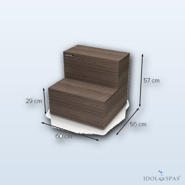 Canadian Spa International Schodiště Lacan COMPACT – American Walnut S01 (18980-S01) - Obrázek 3