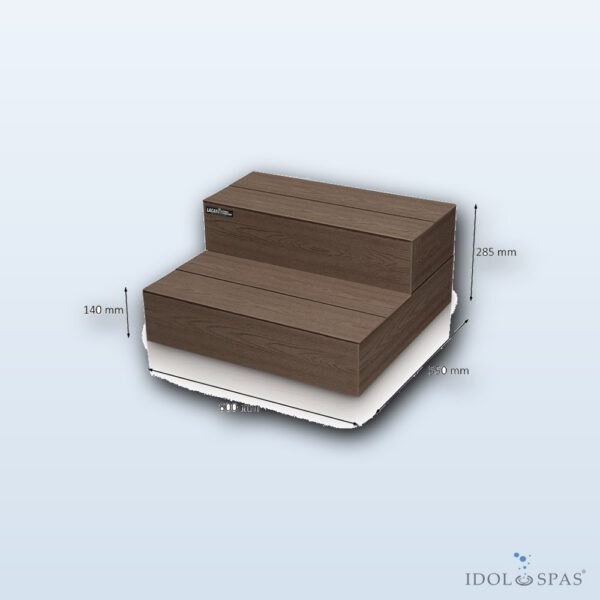 Canadian Spa International Schodiště Lacan MINI – American Walnut S01 (29890-S01) - Obrázek 3