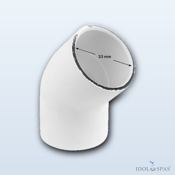 Canadian Spa International koleno 45° Ø 33 mm - Obrázek 3