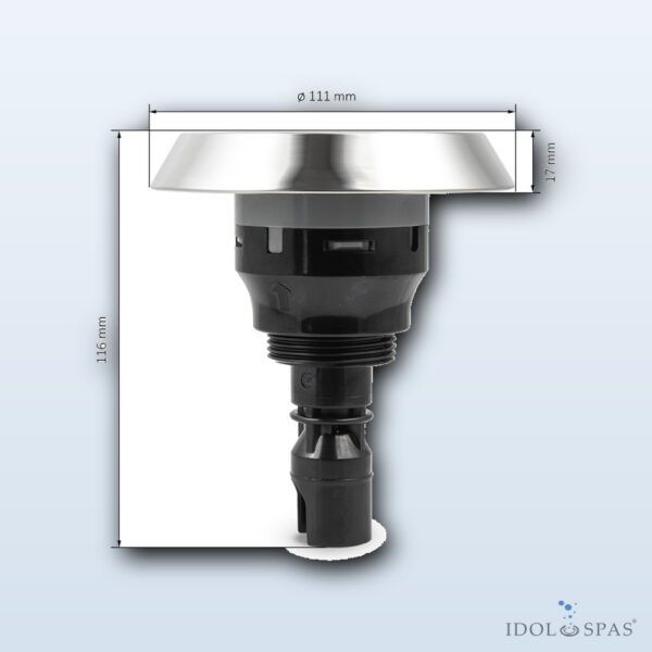 LVJ Aurora tryska dvourotační 4" světle šedá/chrom (L-5583SG) - Obrázek 3