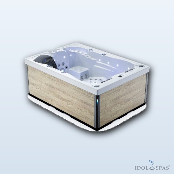 Lovia L301 vířivá vana pro 3 osoby 220x156x88 (White marble / Light Wood) - Obrázek 3