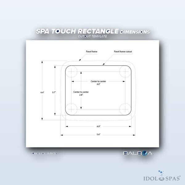 Balboa Ovládací panel SpaTouch Rectangle – OLD VERSION (50402) - Obrázek 4