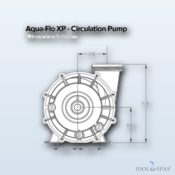Gecko Aqua-Flo Circ-Master XP Cirkulační čerpadlo 1/15 HP (0,18 kW) 06334000-2040 - Obrázek 4