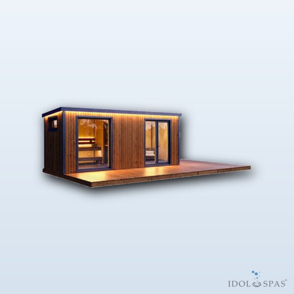 Modulare Sauna APEX Lounge (6 m) mit Dusche und Ruheraum - Obrázek 4