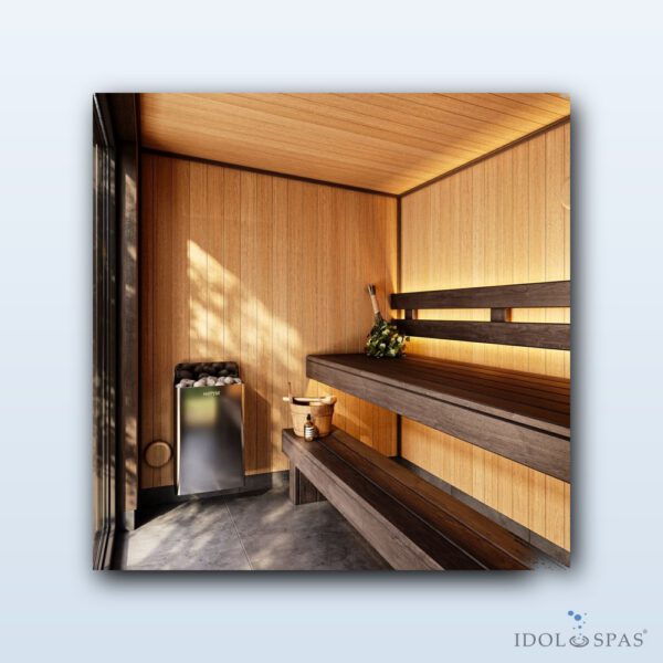 Modulare Sauna APEX Solo (2,55 m), Thermo-Holz - Obrázek 5