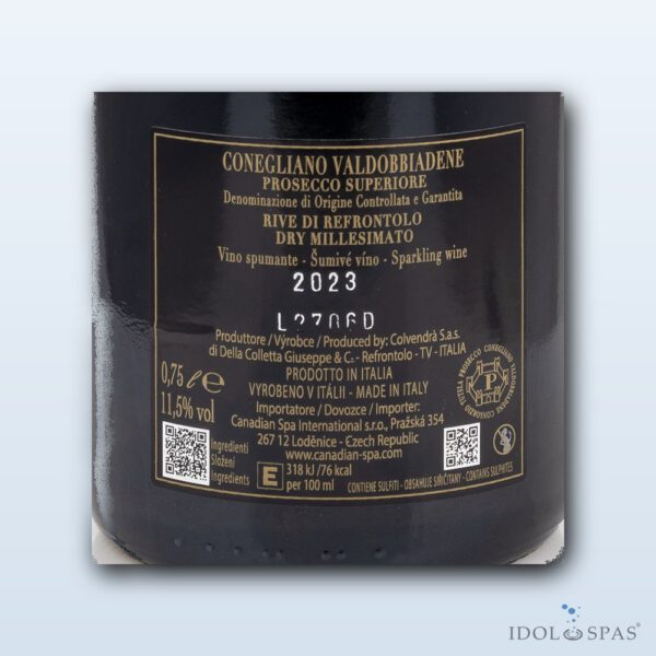 Canadian Spa International Conegliano Valdobbiadene Prosecco Superiore Dry DOCG (6× 0,75 l, 11,5 %) - Obrázek 6