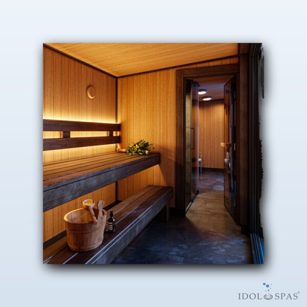 Modulare Sauna APEX Lounge (6 m) mit Dusche und Ruheraum - Obrázek 6