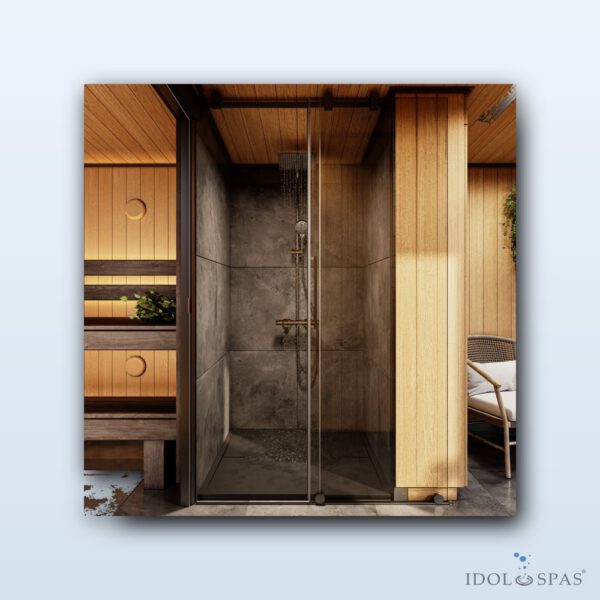 Modulare Sauna APEX Lounge (6 m) mit Dusche und Ruheraum - Obrázek 7