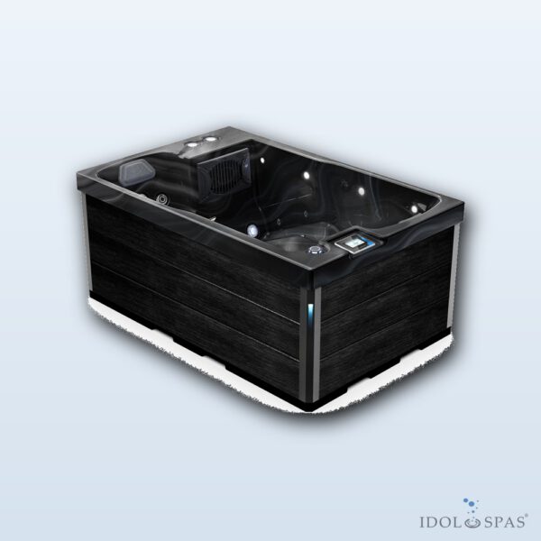 Lovia L303 vířivá vana pro 2 osoby 200x130x82 cm – akrylát Midnight Opal, opláštění Gold Brown - Obrázek 8