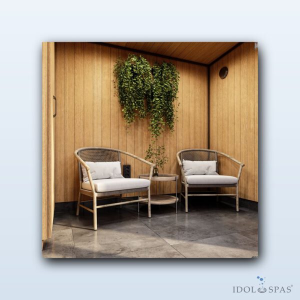 Modulare Sauna APEX Lounge (6 m) mit Dusche und Ruheraum - Obrázek 9
