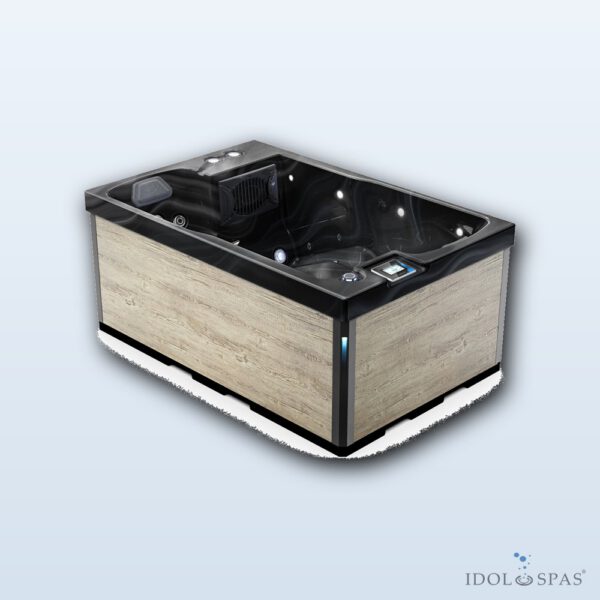 Lovia L303 vířivá vana pro 2 osoby 200x130x82 cm – akrylát Midnight Opal, opláštění Canyon Teak - Obrázek 11