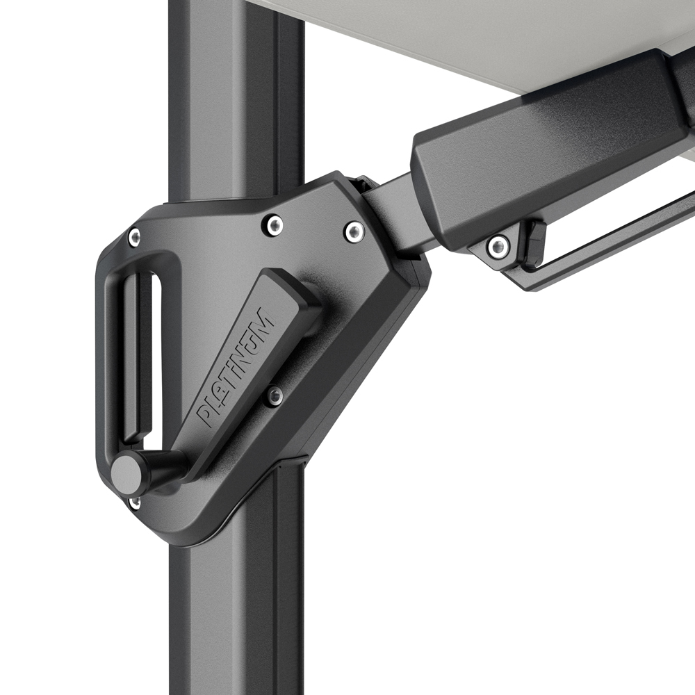 Voyager T² cantilever parasol 270 x 270 (incl. in-ground base) - Anthracite - Image 3