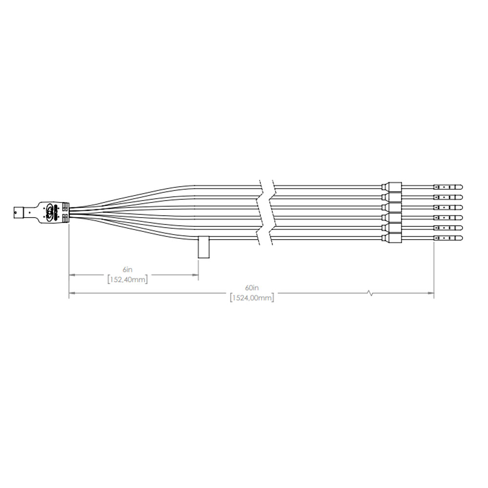 Gecko in.lu.me Spyder kabel – 6 LED diod (152,4 cm)