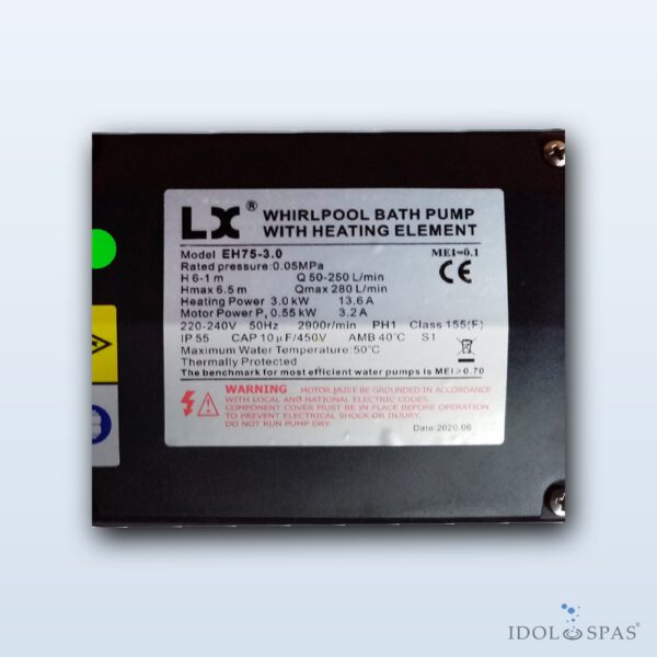 LX EH75 cirkulační čerpadlo s topením 0,55 kW + 3,0 kW (CCLXEH75-3.0) - Obrázek 5