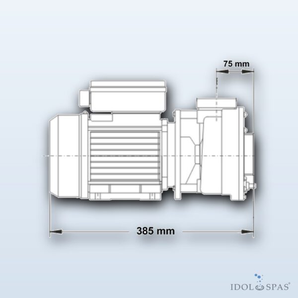 LX LP250 masážní čerpadlo pro vířivky 2,5 HP, jednorychlostní (BC-LXLP250) - Obrázek 6