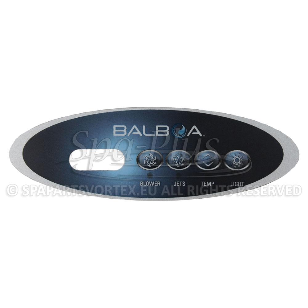 Balboa VL240 Překryvná fólie 4 tlačítka (1 čerpadlo + vzduch)