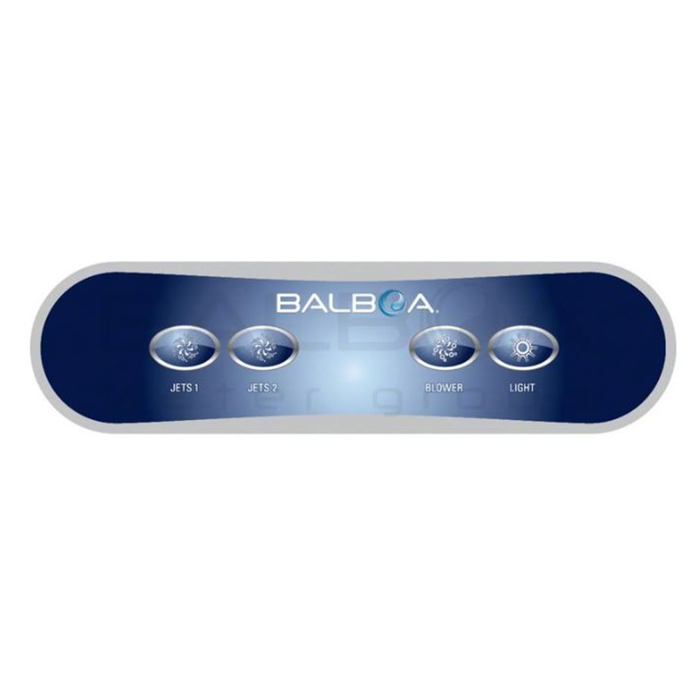 Balboa AX40 Control Panel Overlay (Jets 1, Jets 2, Blower & Light)
